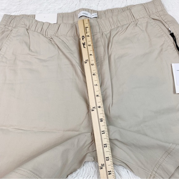 Onia NWT men XL Garment Dye E-waist chino Shorts in Stone elastic waist - Picture 7 of 13